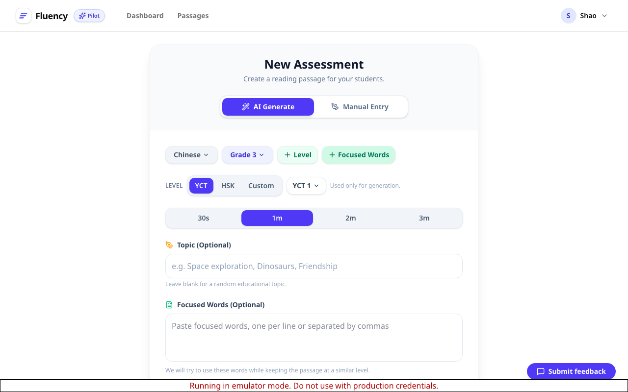 Create Passage Modal